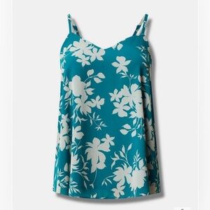Torrid’s Sophie Chiffon Swing Cami Teal Shadow Floral NWT Sz 5X (28)